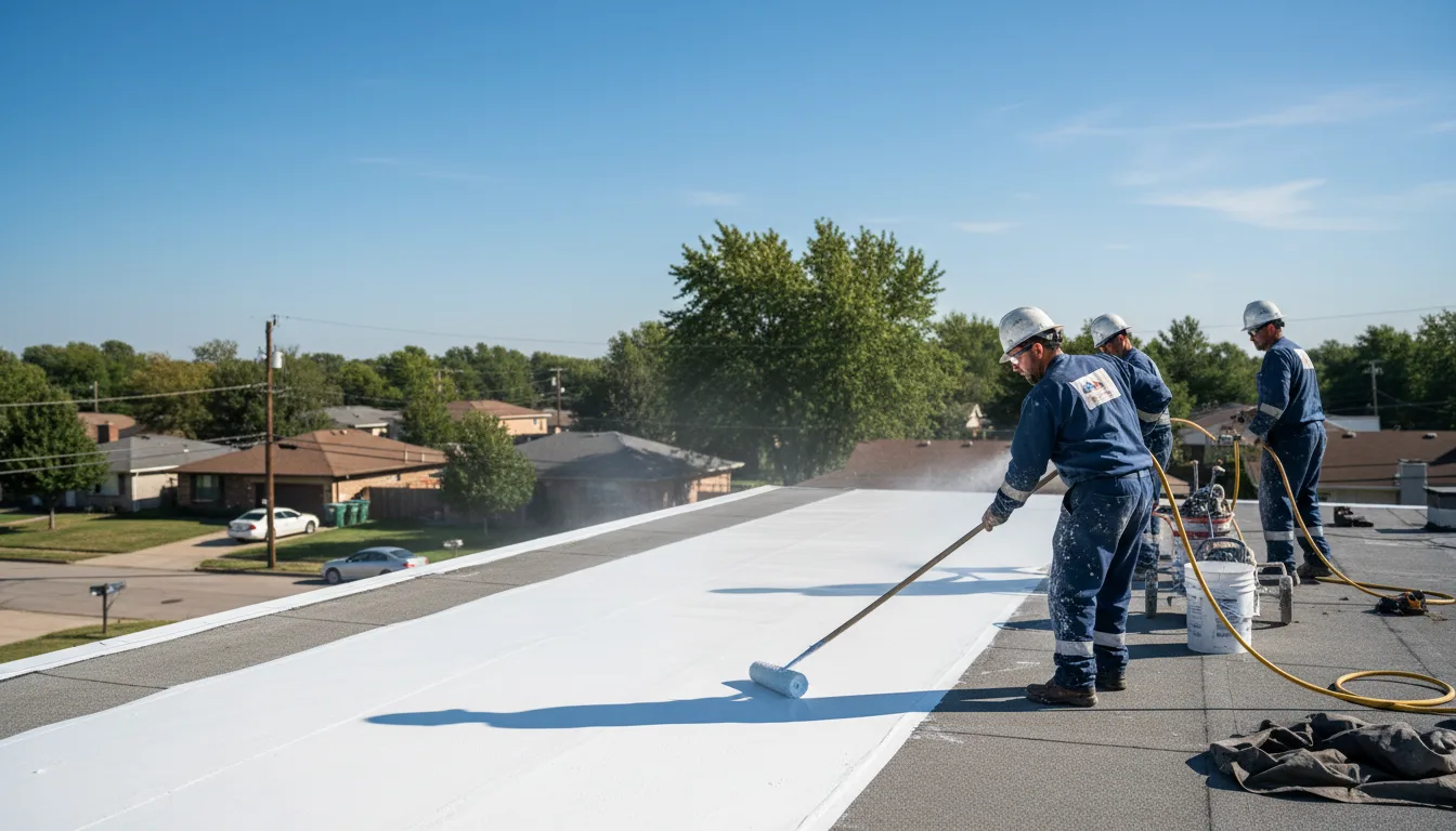 Commercial roof coating in Manito, IL near me